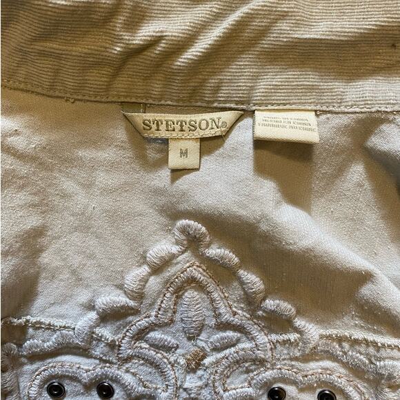 Vintage Stetson corduroy jacket Stud embroidered M jean jacket style - Picture 7 of 8